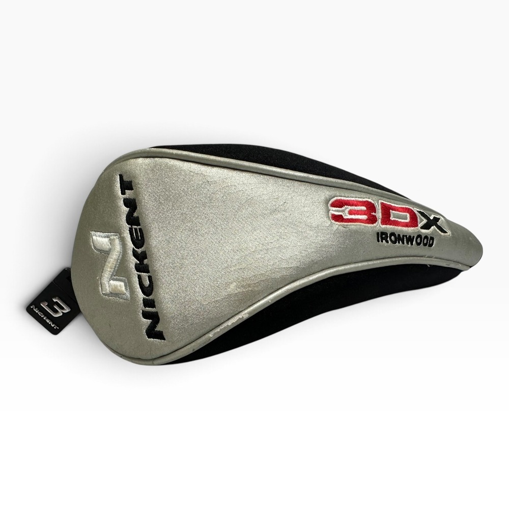 Nickent 3DX Ironwood #3 Hybrid Headcover Silver Black Golf Club Cover